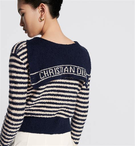 Dior Marinière Sweater with Sailor Collar and Bow